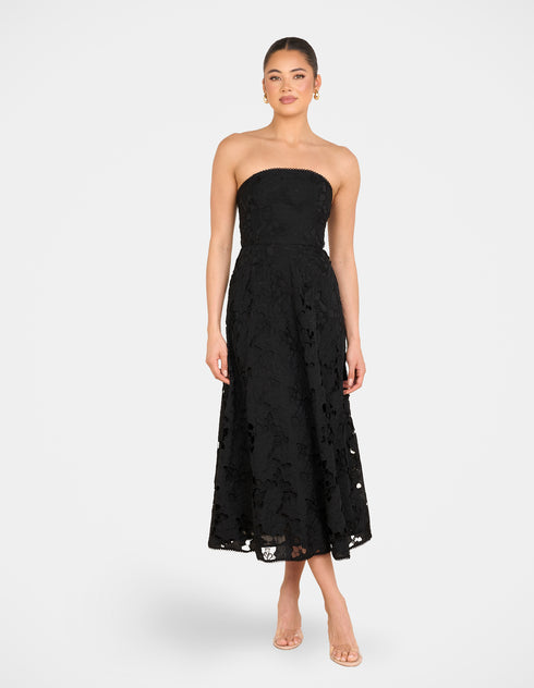 Nellie Strapless Midi Dress